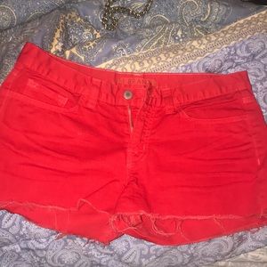 Jbrand red jean shorts size 27